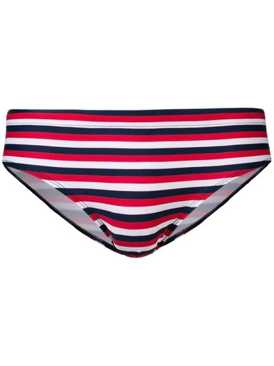 Ron Dorff Horizontal Thin Stripes Swimming Trunks In Blue