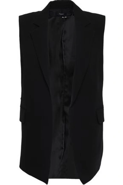 Theory Woman Crepe Vest Black