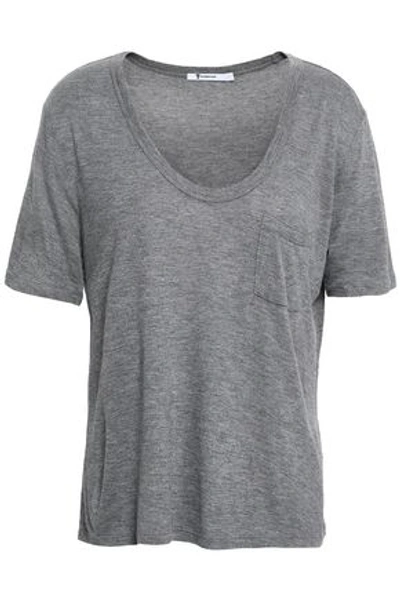 Alexander Wang T Alexanderwang.t Woman Mélange Stretch-jersey T-shirt Gray