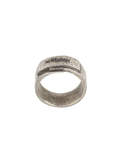 Tobias Wistisen Folded Stones Ring In Silver