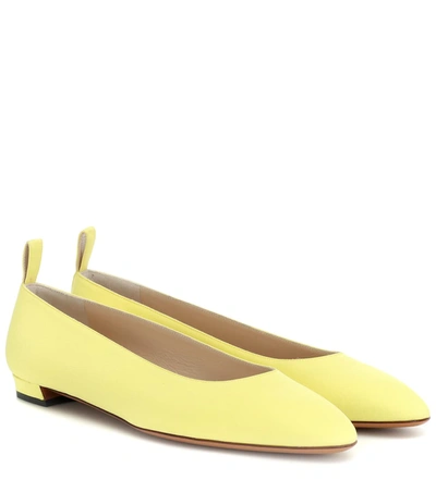 The Row Lady D Ballet Flats In Light Yellow