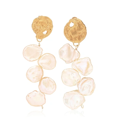 Alighieri La Jetée 24kt Gold-plated Earrings With Cornflake Pearls