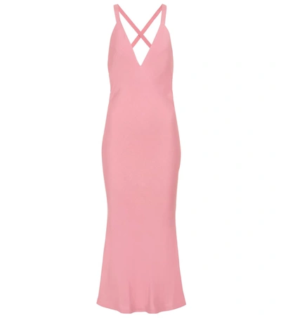 Haider Ackermann Crêpe Midi Dress In Pink