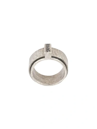 Tobias Wistisen Diamond Embellished Ring In Silver