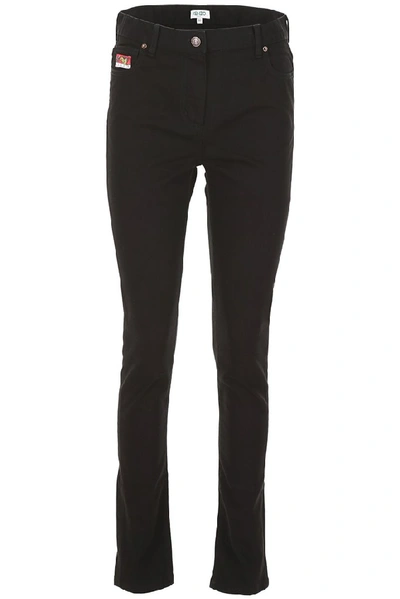 Kenzo Jumping Tiger Patch Skinny Jeans In Black
