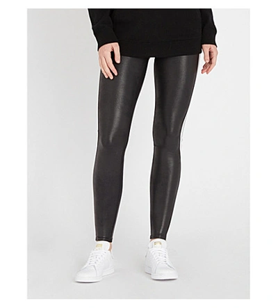 Spanx Faux Leather Side Stripe Leggings
