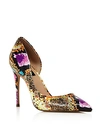 Aqua Women's Dion Half D'orsay High-heel Pumps - 100% Exclusive In Snake Multi Leather