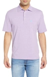 Johnnie-o Original Heathered Regular Fit Polo Shirt In Aster