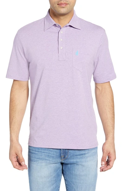 Johnnie-o Original Heathered Regular Fit Polo Shirt In Aster