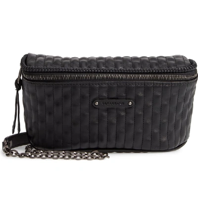 Longchamp Amazone Quilted Leather Convertible Belt Bag In Black