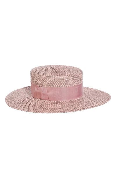 Eric Javits 'gondolier' Boater Hat - Pink In Blush