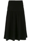 Andrea Bogosian Denim Midi Skirt In Black