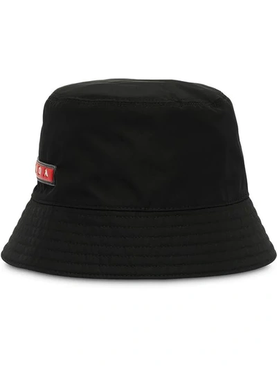 Prada Technical Fabric Bucket Hat In Black