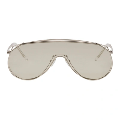 Gentle Monster Afix Stainless Steel Sunglasses In Grey