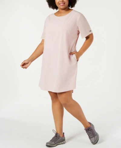 Columbia Plus Size Water-repellent Dress In Mineral Pink