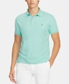 Polo Ralph Lauren Men's Custom Slim Fit Soft Touch Cotton Polo, Created For Macy's In Caribbean Green Heather