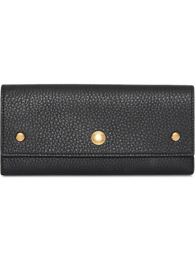 Burberry Stud-detailing Continental Wallet In Black