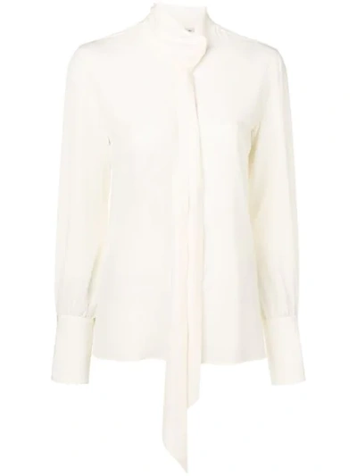 Etro Tie Neck Blouse In Neutrals