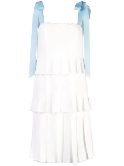 Carolina Herrera Women's Hildie Pleated Dress In White