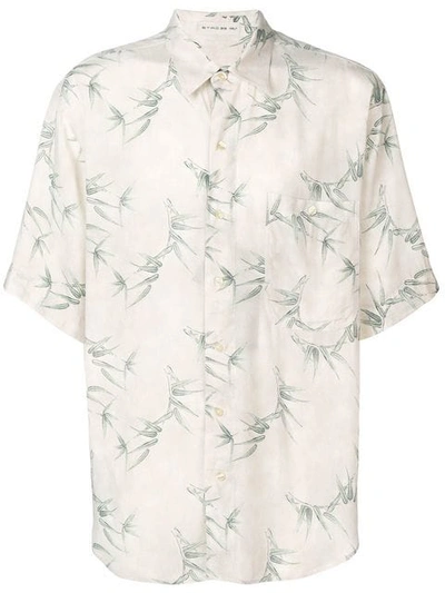 Etro Leaf Print Shirt In Neutrals
