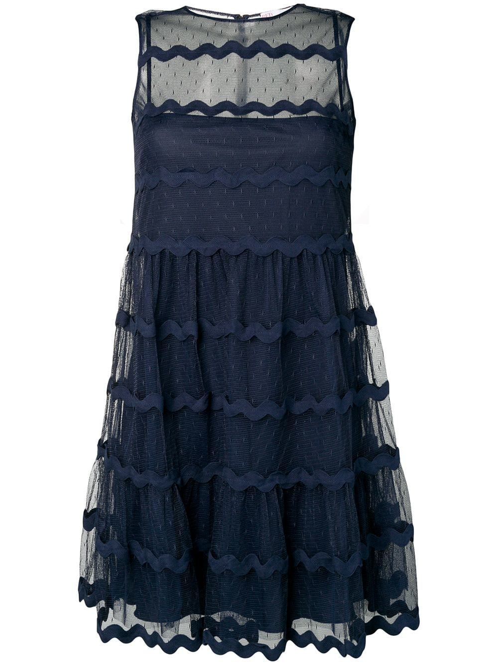 Red Valentino Wavy Tulle Dress - Blue | ModeSens