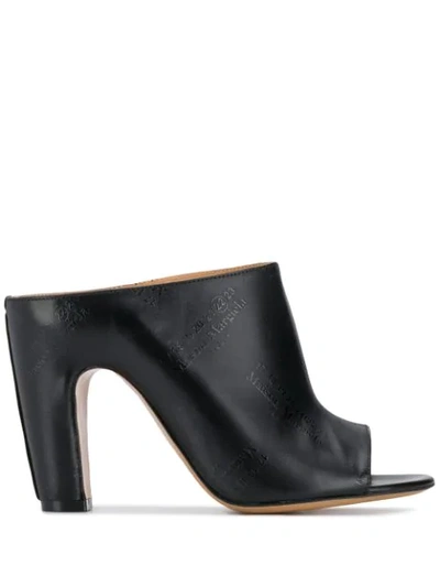 Maison Margiela Curved High-heeled Mules In Black
