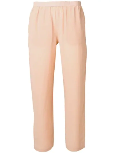 Semicouture Elasticated Cropped Trousers In Neutrals