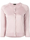 Roberto Collina Lurex Knit Cardigan In Pink