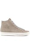 Leather Crown Perforated Hi In Neutrals