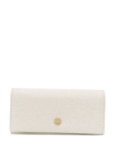 Borbonese Foldover Continental Wallet In Neutrals