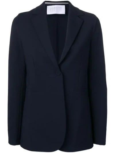 Harris Wharf London One Button Fitted Blazer In Blue