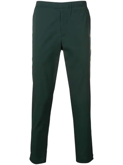 Theory Tapered Trousers In Green