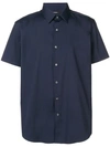 Theory Short Sleeve Shirt In Blue