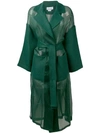 Loewe Oversized Belted Coat In Green