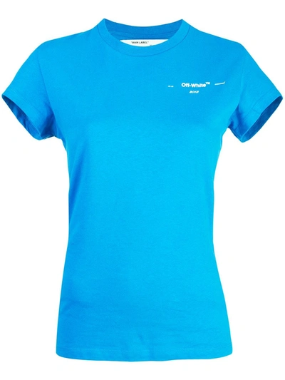 Off-white Leaf-embossed Logo Tee In Light Blue