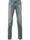 Represent Distress Slim Fit Jeans - Blue