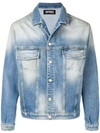 Represent Washed Denim Jacket In Blue