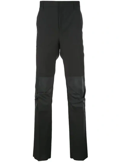 Lanvin Tailored Ruched Panel Trousers In Black