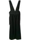 Mm6 Maison Margiela Long Pinafore Dress In Black
