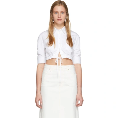 Altuzarra Rosa Cropped Cotton-poplin Shirt In White