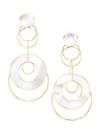 Ippolita Polished Rock Candy 18k Yellow Gold & Mother-of-pearl Slices And Links Earrings