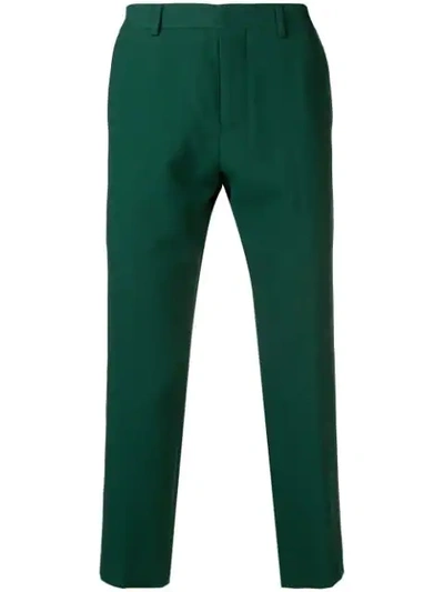 Ami Alexandre Mattiussi Cropped Fit Trousers In Green