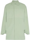 Descente Green Concealed Zip Front Coat