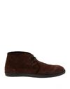 Sergio Rossi Ankle Boots In Dark Brown