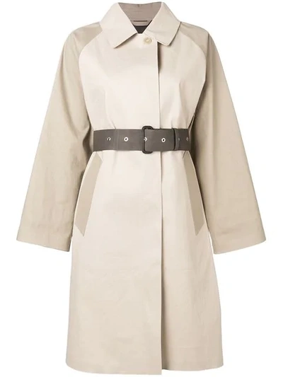 Mackintosh Putty & Fawn Bonded Cotton Oversized Trench Coat Lr-092/cb In Idj01/idj09/idj27 Putty X Fawn