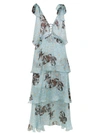 Clube Bossa Silk Levete Midi Dress In Blue