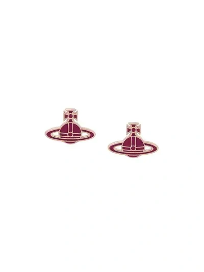 Vivienne Westwood Orb Stud Earrings In Pink