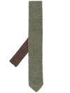Etro Knitted Tie In Green