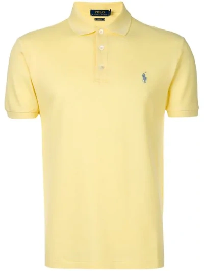 Polo Ralph Lauren Embroidered Logo Polo Shirt In Yellow