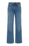 Khaite Vivian Cropped Flared Jeans In Medium Wash